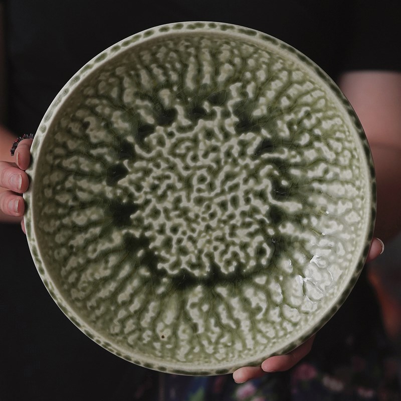 创意陶瓷烤盘10寸家用圆形烤箱微波炉烘焙餐具pizz蛋糕披萨盘