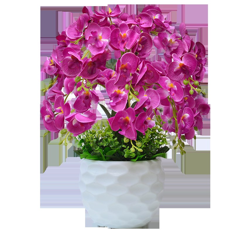 花卉盆栽假花蝴蝶兰仿真装饰花客厅塑料大型干花餐桌摆件家居摆设