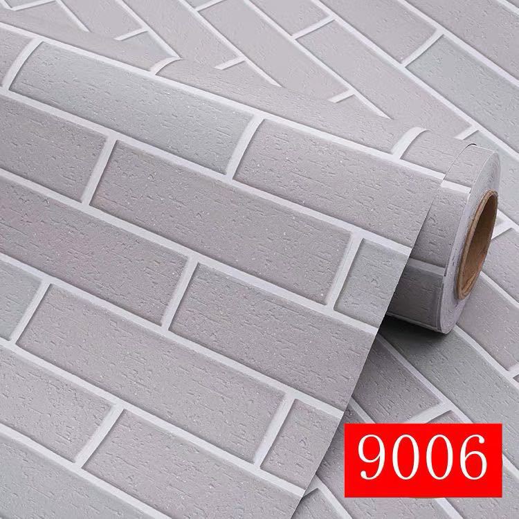 D复古加厚砖纹墙纸自粘餐厅饭店发廊理发店仿古墙贴红砖黑砖壁纸