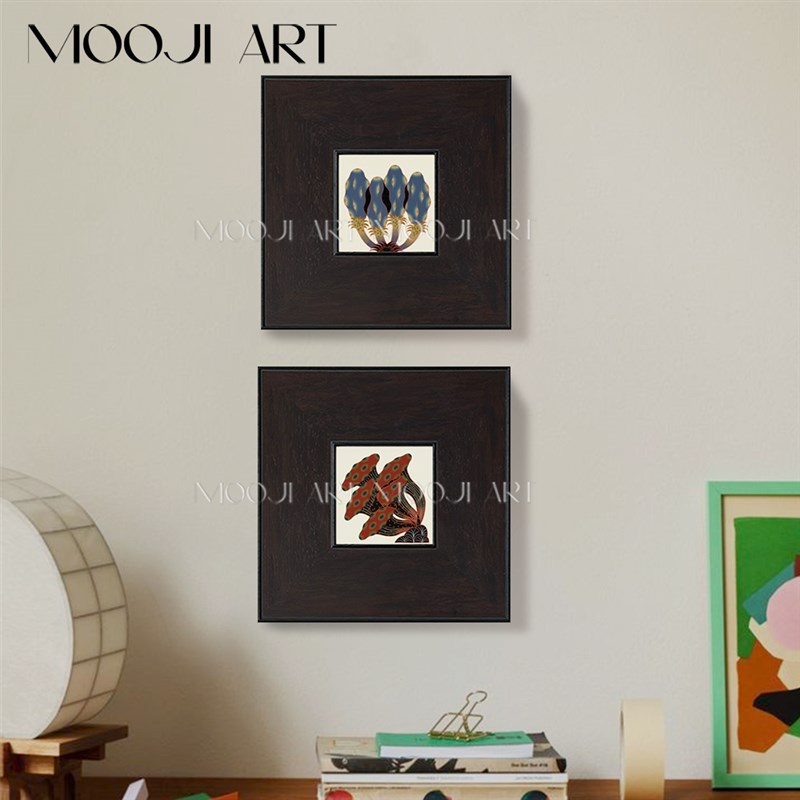 木吉艺术-万物生长客厅组合装饰画中古小众艺术挂画高级感卧室画图片