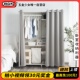 卧室布帘经济型衣帽柜 出租房 五金少女 衣帽间放式