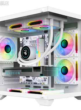 ze无立柱海景房M壳INI电脑机箱台式机mt全侧di外it白色