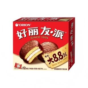 【好丽友】巧克力派12枚休闲零食下午茶点心假期出行必备