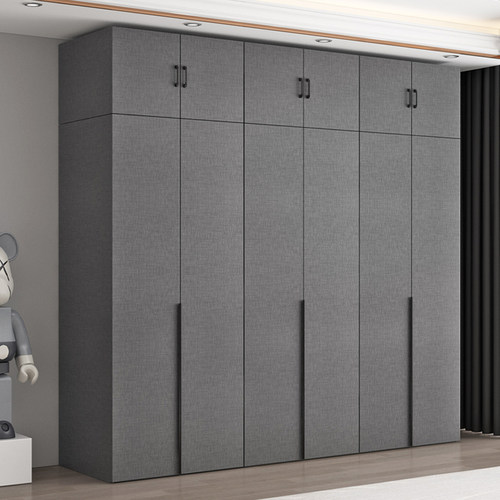 全实木卧室生态板加厚衣橱现代经济型免安装柜子