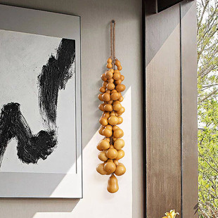 天然吉祥葫芦串挂饰手工艺品入户门装饰挂饰客厅玄关阳台书房店铺