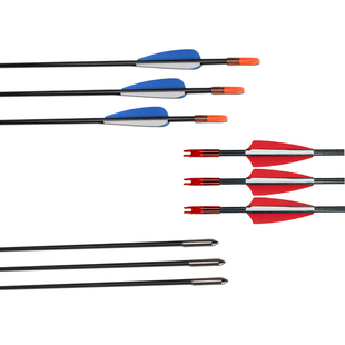 一组支真羽胶羽混碳箭纯碳箭拆卸箭头适用复合反曲美猎弓