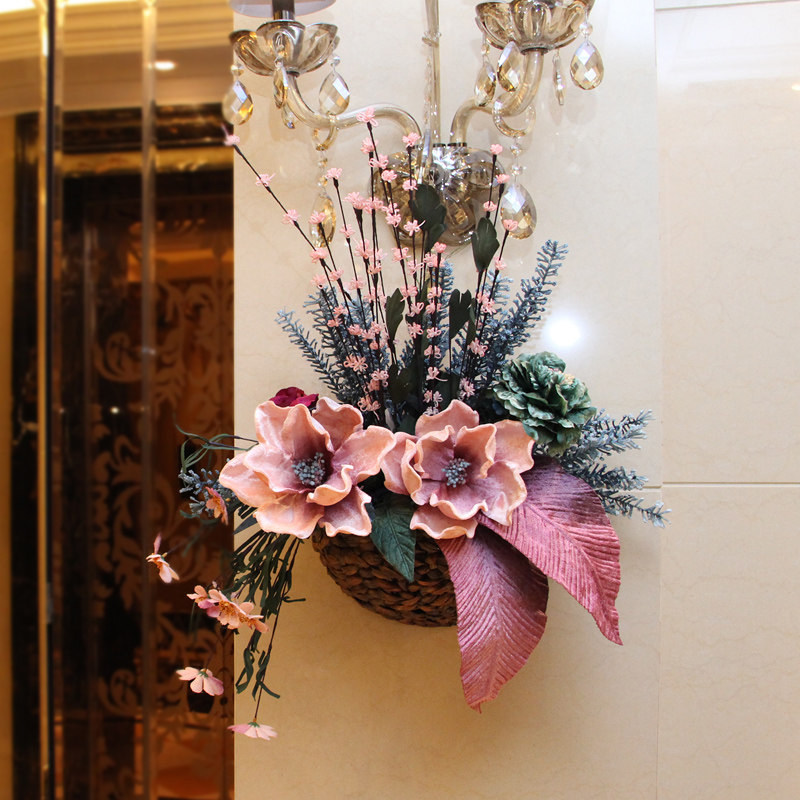 欧式田园家居仿真壁挂篮艺装墙面壁饰墙上挂饰墙壁装饰品,家居饰品,仿真花/假花,淘宝优惠券,粉丝福利购,淘宝优惠卷