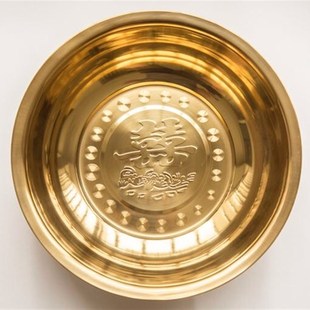 结婚用品婚庆金盆镀铜盆陪嫁洗脸盆新娘嫁妆洗漱喜庆圆形金盆