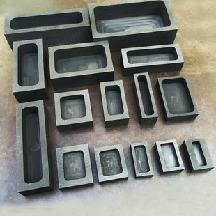 抖音金属铸造模具浇铸金条银铜铝锭块打金模具纯石墨油槽方舟模具