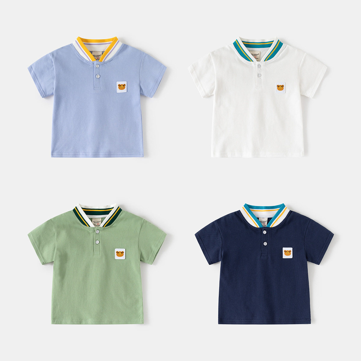 男童夏装短袖polo衫遮肚立领上衣小童宝宝棉质卡通薄款t恤潮,童装/婴儿装/亲子装,T恤,淘宝优惠券,粉丝福利购,淘宝优惠卷