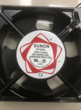 建准 DP200A P/N3123HSL AC380V 轴流风机机柜散热风扇12CM