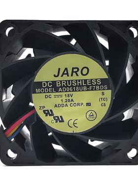 JARO AD0618UB-F7BDS 6038 18V 1.2A 变频器机箱电源散热风扇 6CM