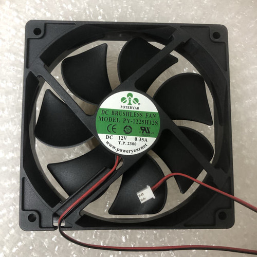 POWERYAR PY-1225H12S DC12V0.35A直流风机12CM机箱散热风扇12025