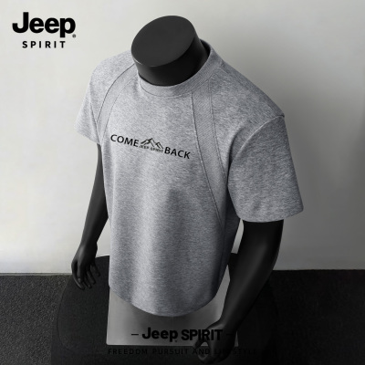 Jeep吉普cleanfit插肩短袖T恤男