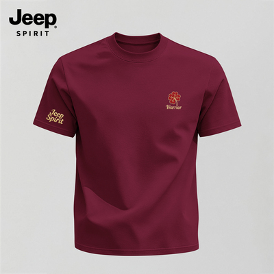 Jeep吉普男士短袖t恤纯棉透气