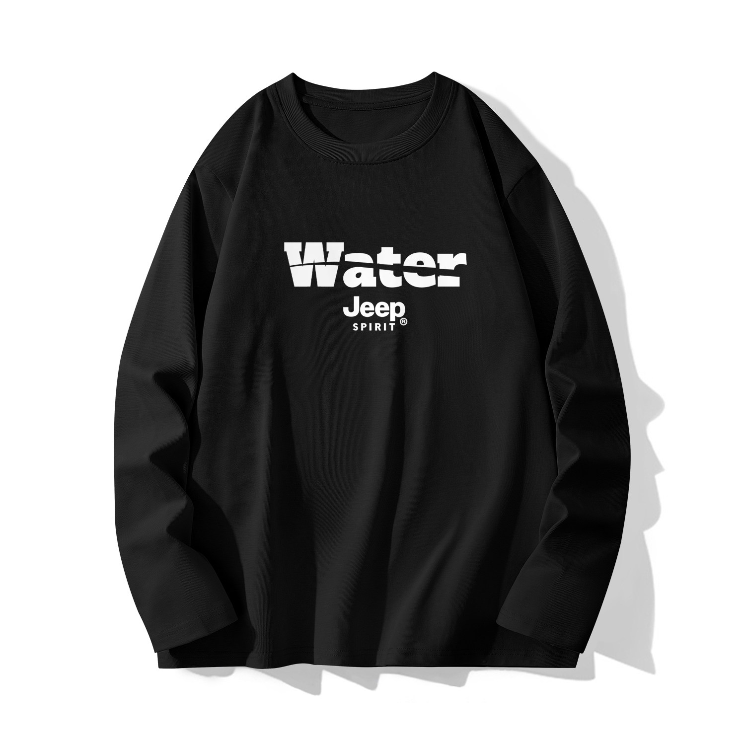 Jeep吉普纯棉男士长袖t恤2026新款秋季男款上衣圆领休闲衣服男生