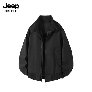 Jeep吉普美式飞行员夹克复古男款2026新款秋冬季短款上衣纯色外套