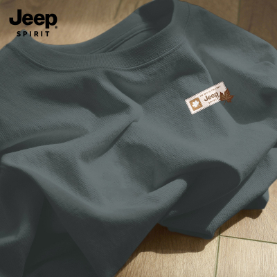 Jeep吉普重磅纯棉短袖t恤男2026