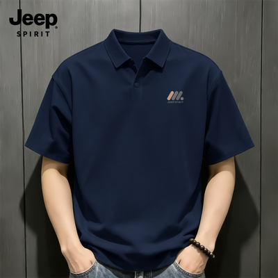 Jeep吉普男士高级短袖polo衫冰丝