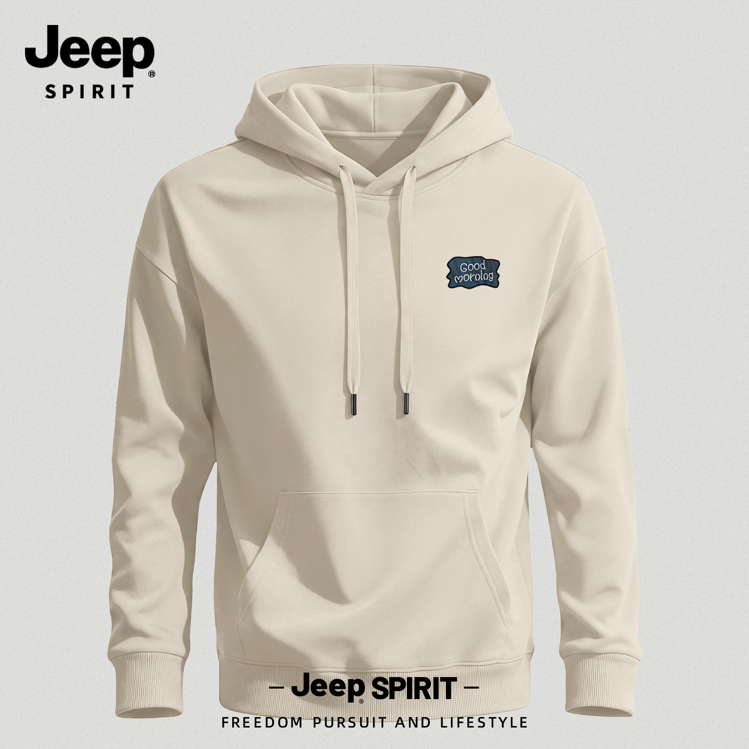 Jeep吉普美式连帽卫衣设计感上衣