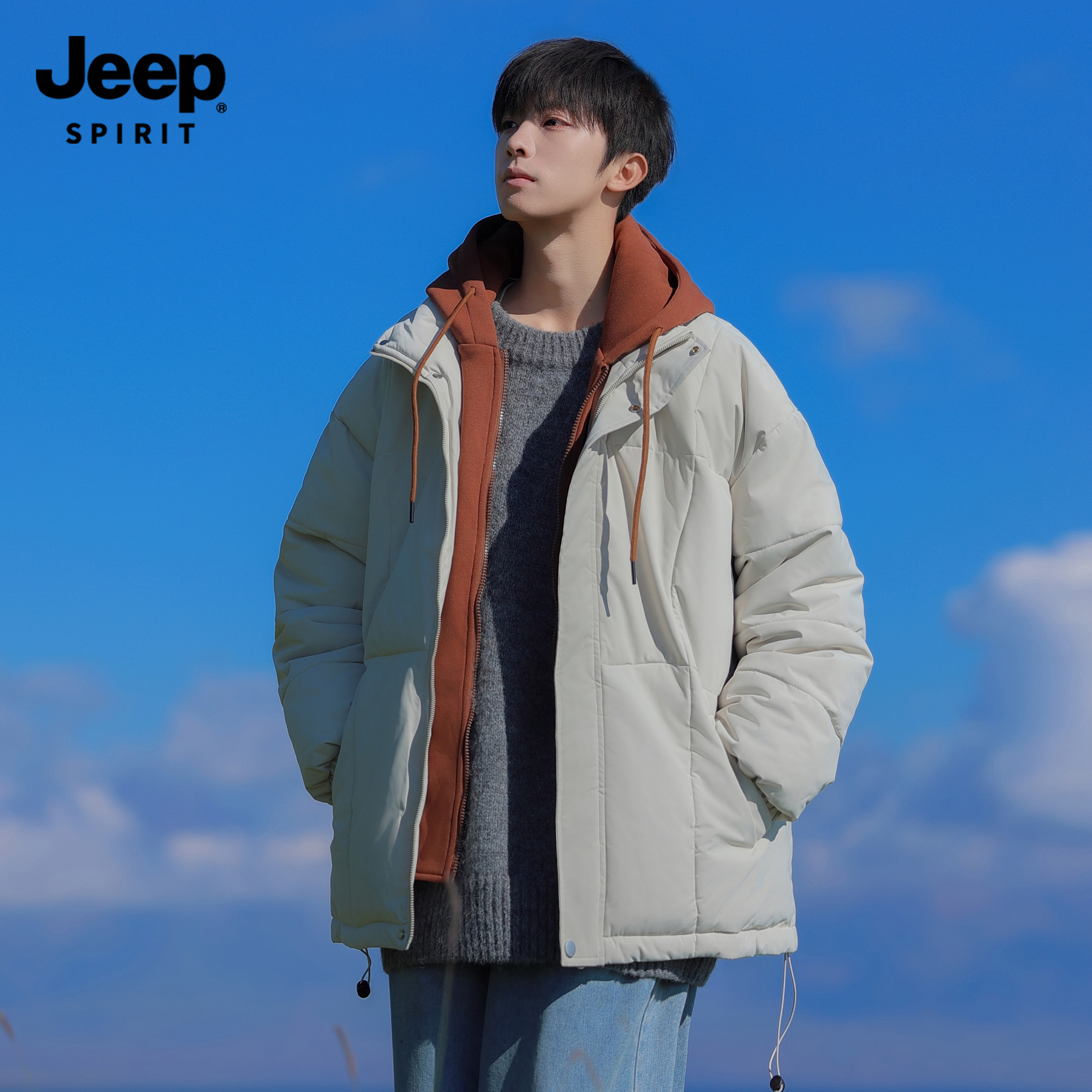 Jeep吉普男士外套加厚秋冬款男