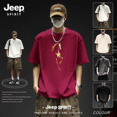 Jeep吉普马年短袖T恤男2026新款