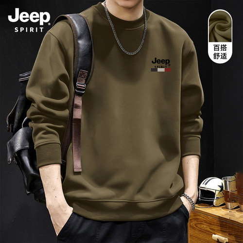 Jeep吉普男士圆领卫衣2026新款