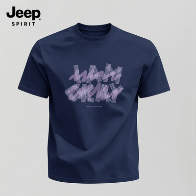 Jeep吉普男短袖t恤美式纯棉上衣