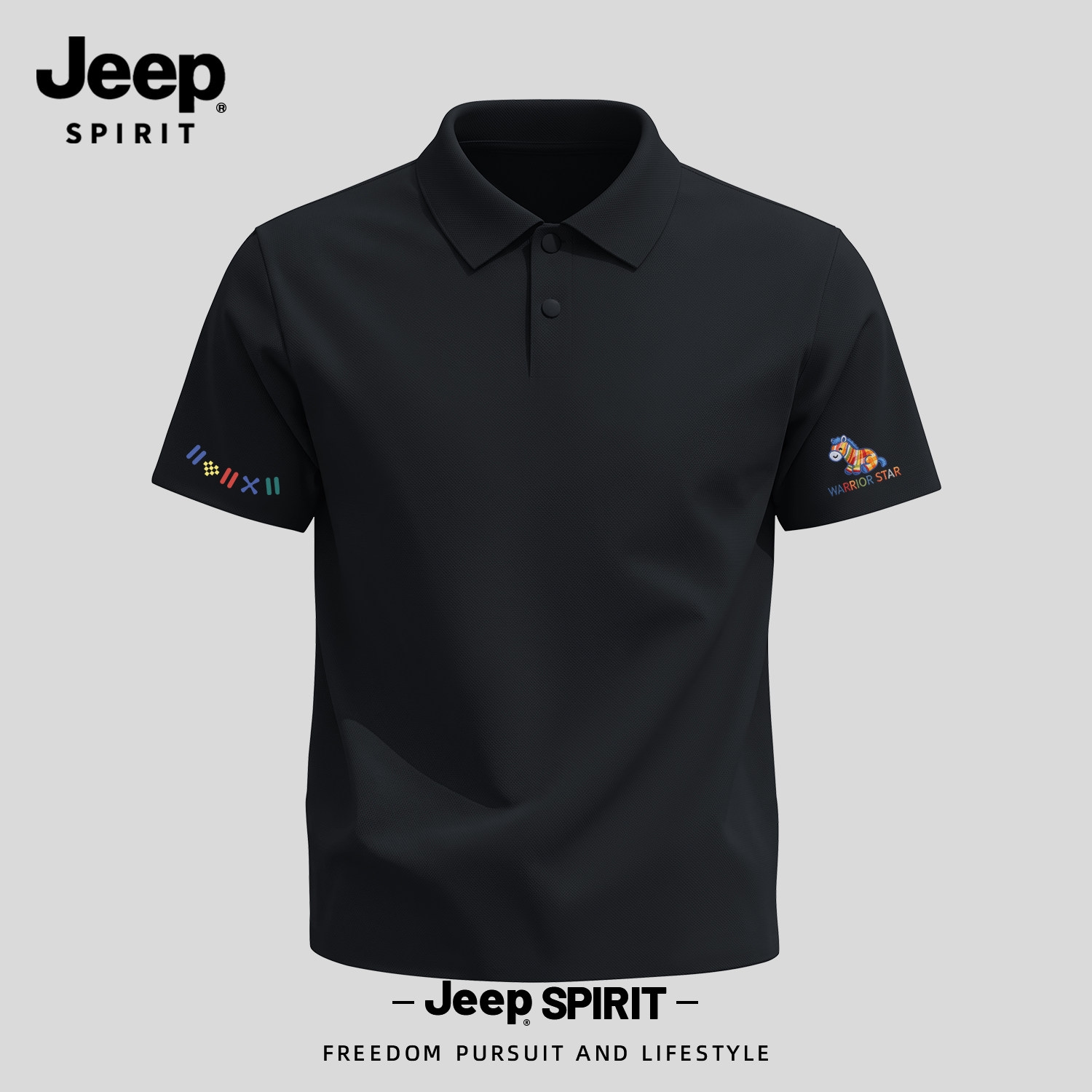 Jeep吉普冰丝速干polo衫男款凉感