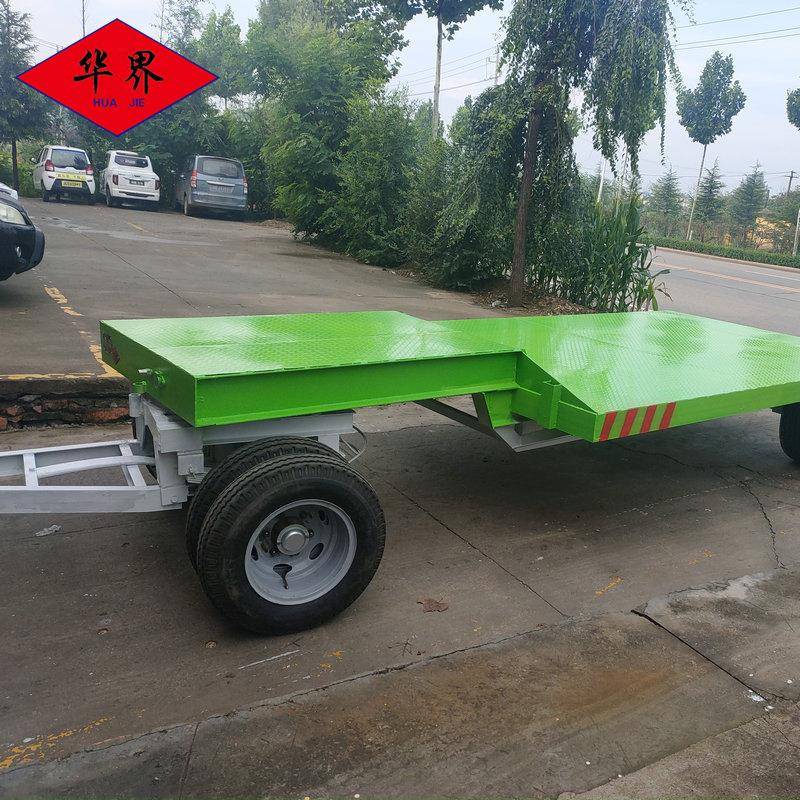 短途四轮高低平板拉货车厂区物料周转拖车农用机械工具拖运挂车