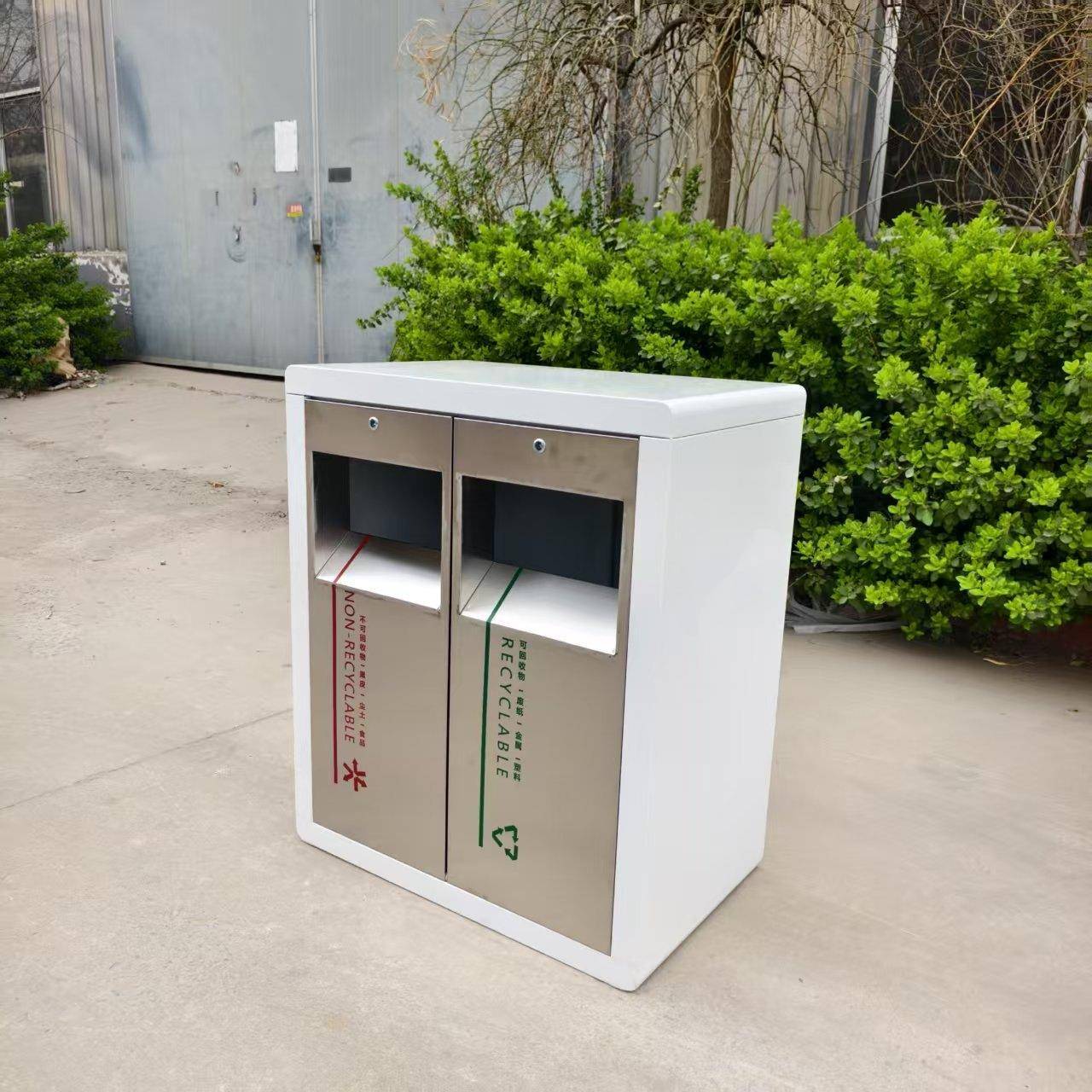 厂家供应户外不锈钢门板镀锌板桶身果皮箱街道、公园、小区适用