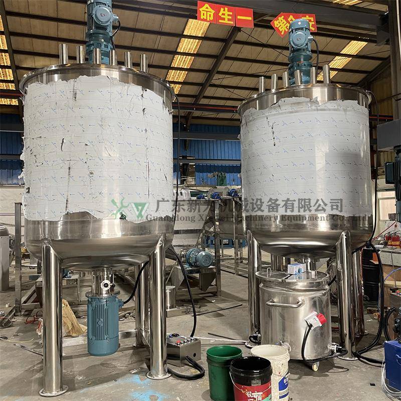 东莞直销304不锈钢液体搅拌罐聚氨酯涂料搅拌机双层带保温棉