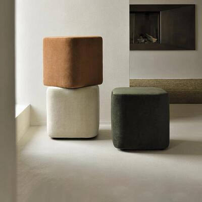 换鞋凳北欧独凳小凳子简约布艺沙发凳小方墩子客厅方凳脚凳子极简