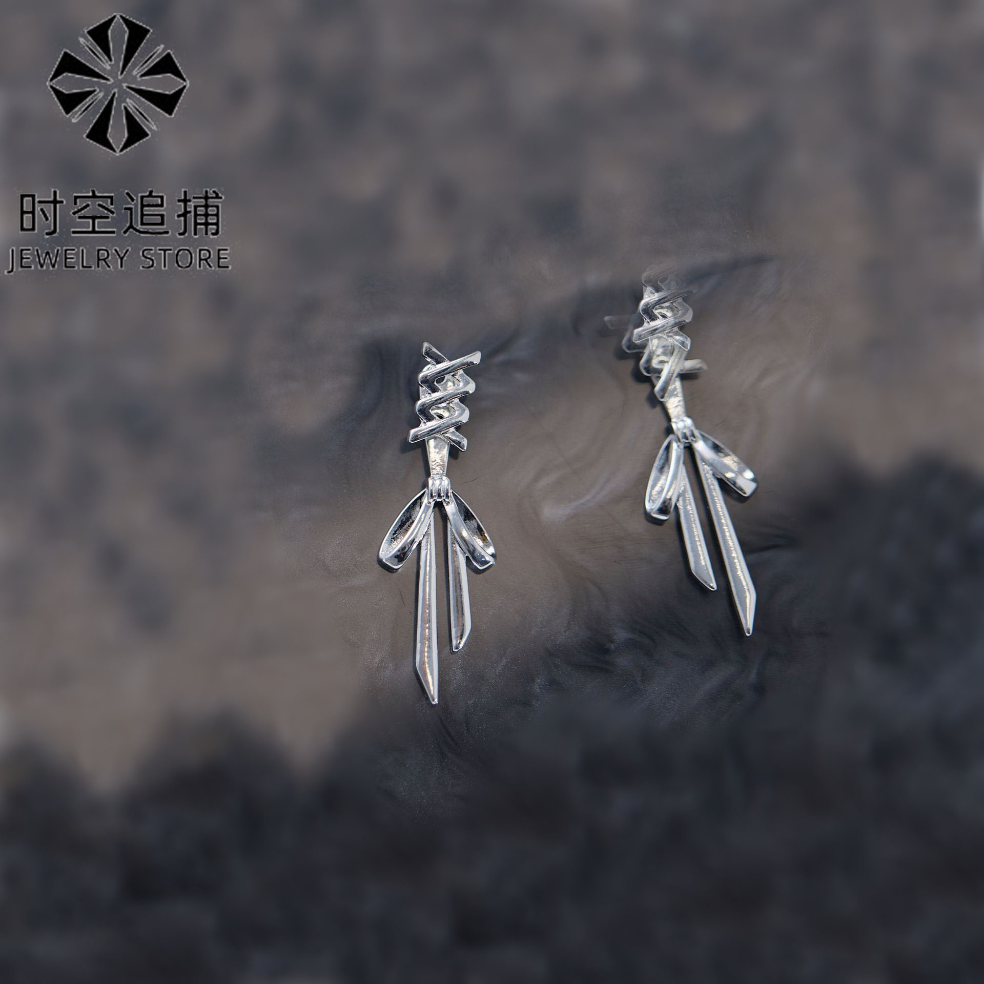 时空追捕（饰品）丝带蝴蝶结耳钉