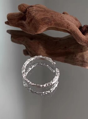 925纯银戒指简约开口素戒