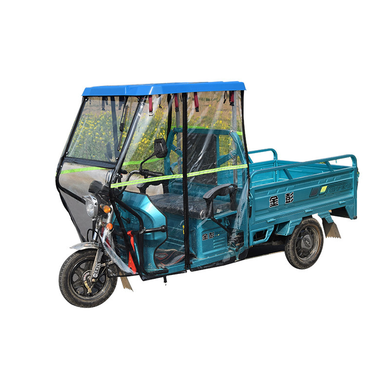 电动三轮车车棚双顶全封闭前车头棚玻璃挡雨棚遮阳透明篷驾驶室蓬