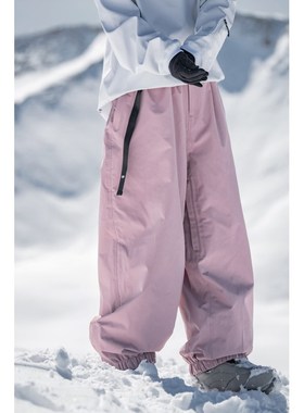 awka滑雪裤女款男士3L防水防风全压胶宽松保暖防寒滑雪服裤子