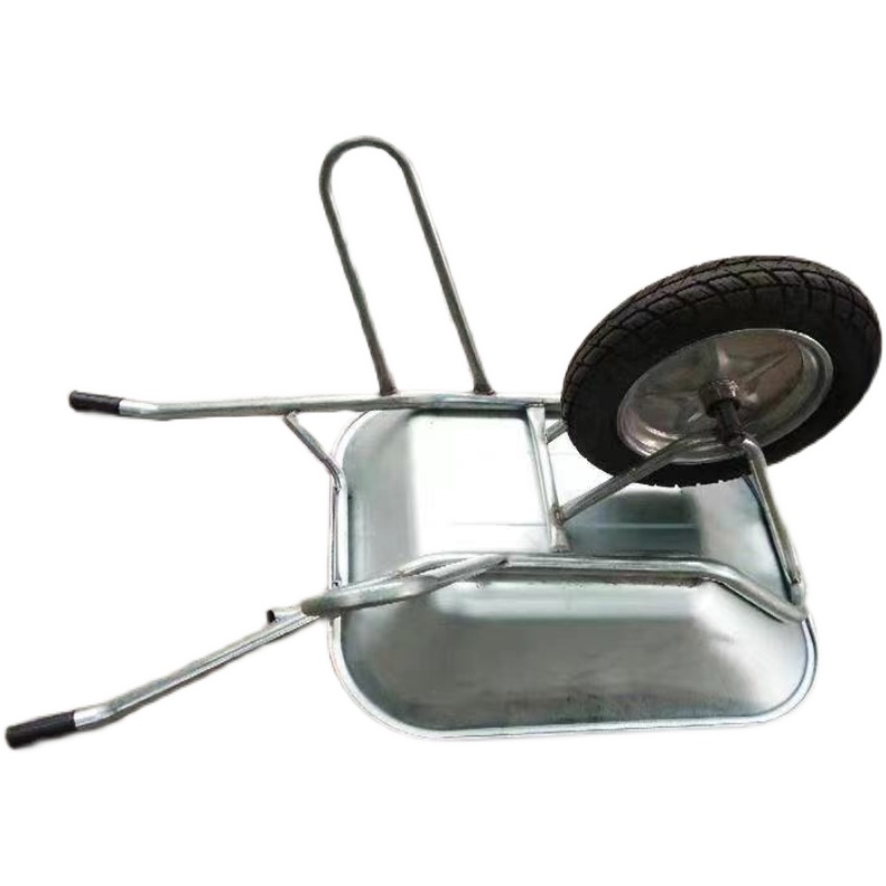 加厚独轮车金属支架农用小推车斗车劳动车工地推拉车花艺果园用车