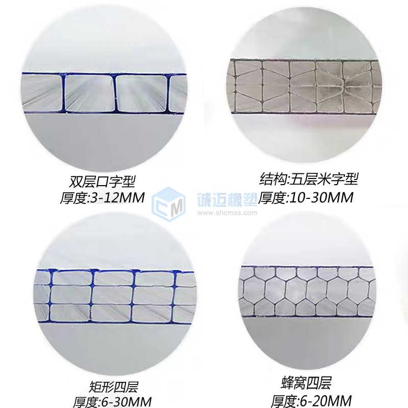 pc中空阳光板耐力板半透明阳光板5 6 8 10 12 mm厚实心度彩色板材