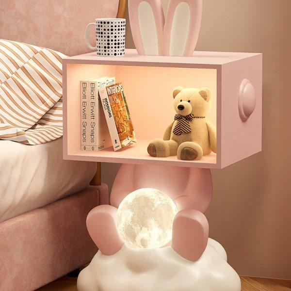 兔子卡通儿童床头柜置物架女孩卧室床边可爱创意落地摆件储物柜子,家居饰品,落地摆件,淘宝优惠券,粉丝福利购,淘宝优惠卷