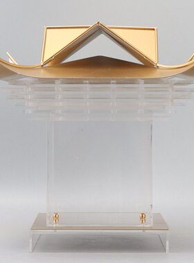 现代新中式创意亚克力宝塔摆件样板间轻奢客厅玄关博古架软装饰品