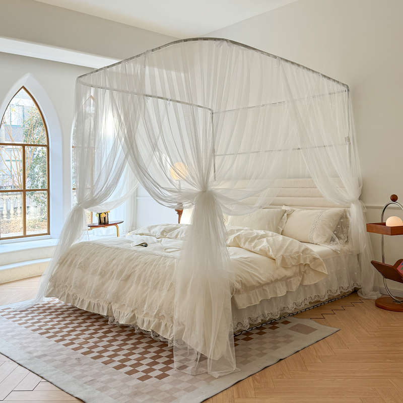 易拆洗U型A类可伸缩可s升降蚊帐不锈钢支架落地家用新款卧室床幔