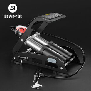 汽车充气泵打气筒家用摩托车踩电瓶车兄弟高压脚克 洛自行车便携式