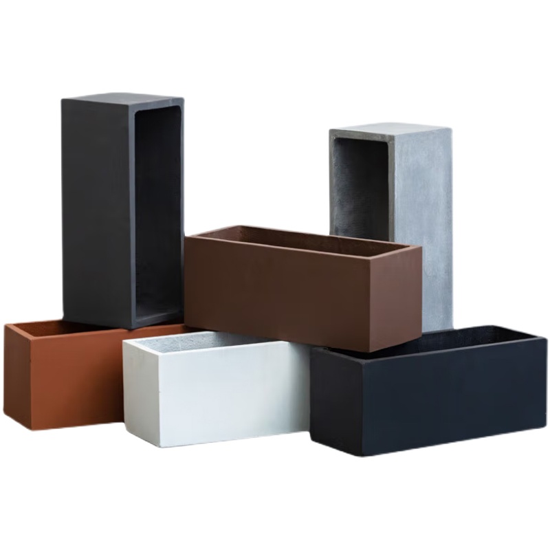 镁泥花盆a长方形水泥花盆r北欧长条马槽客厅阳台户外种菜镁泥花箱