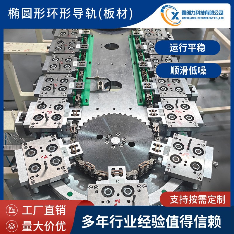 椭圆形环形导轨板材链条环形导轨循环输送线自动化流水Z线厂家生