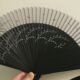 女式 6寸扇日用折扇月亮扇灰色扇6 .小鱼复古风纳古典扇凉便携折叠