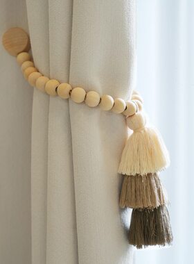 免打孔现代窗帘客厅绳绑手工编织扣球-配件带k扎带球挂35绑绑带1