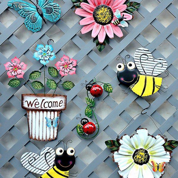 户外花园庭院铁艺花朵幼儿园阳台院子布置园艺墙面造景装饰挂件,家居饰品,户外/庭院摆件,淘宝优惠券,粉丝福利购,淘宝优惠卷