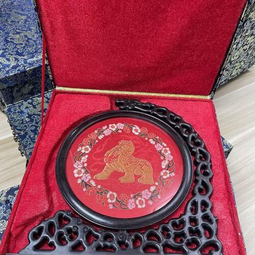 送老外云锦 云锦南京摆件画  礼品  吉祥礼物 框纯手工特产