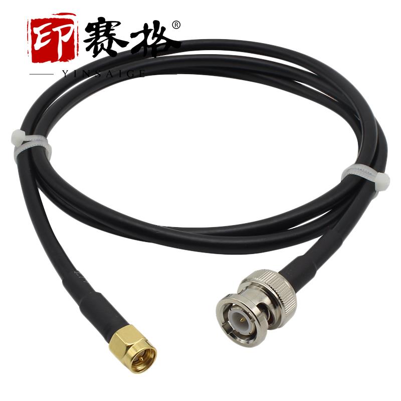 bnc转SMA射频连接线RG58/142柔软测试电缆BNC公转SMA公转接线6GHZ